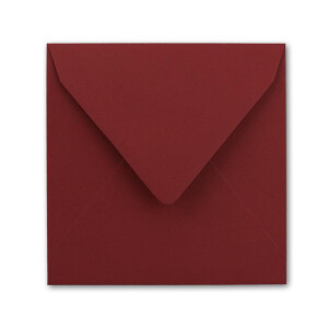 200 Quadratische Briefumschläge Dunkelrot  15,5 x 15,5 cm - 110 g/m² Nassklebung Post-Umschläge ohne Fenster  ideal für Weihnachten Grußkarten Einladungen von Ihrem Glüxx-Agent
