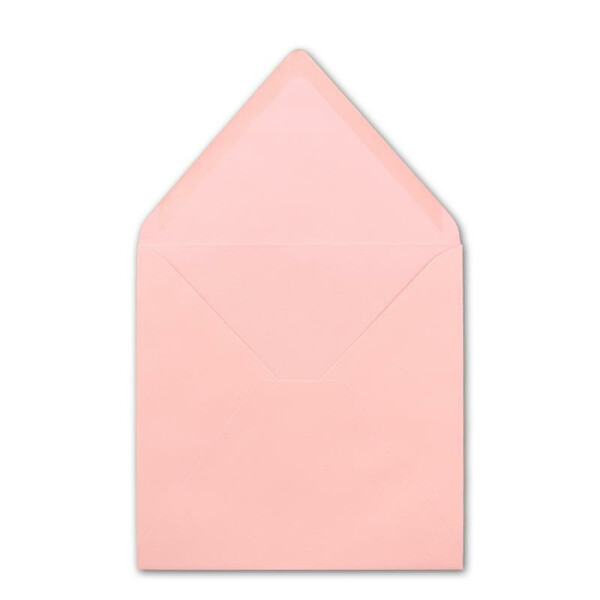50 Quadratische Briefumschläge Rosa  15,5 x 15,5 cm - 110 g/m² Nassklebung Post-Umschläge ohne Fenster  ideal für Weihnachten Grußkarten Einladungen von Ihrem Glüxx-Agent