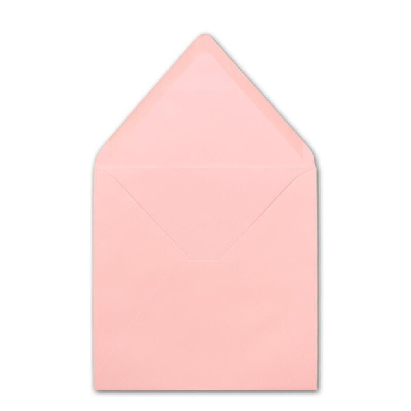 200 Quadratische Briefumschläge Rosa  15,5 x 15,5 cm - 110 g/m² Nassklebung Post-Umschläge ohne Fenster  ideal für Weihnachten Grußkarten Einladungen von Ihrem Glüxx-Agent
