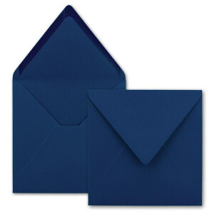 125 Quadratische Briefumschläge Nachtblau  15,5 x 15,5 cm - 110 g/m² Nassklebung Post-Umschläge ohne Fenster  ideal für Weihnachten Grußkarten Einladungen von Ihrem Glüxx-Agent