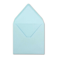 70 Quadratische Briefumschläge Hellblau  15,5 x 15,5 cm - 110 g/m² Nassklebung Post-Umschläge ohne Fenster  ideal für Weihnachten Grußkarten Einladungen von Ihrem Glüxx-Agent