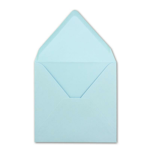 150 Quadratische Briefumschläge Hellblau  15,5 x 15,5 cm - 110 g/m² Nassklebung Post-Umschläge ohne Fenster  ideal für Weihnachten Grußkarten Einladungen von Ihrem Glüxx-Agent