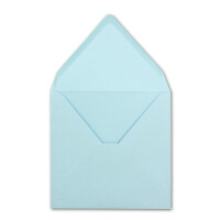200 Quadratische Briefumschläge Hellblau  15,5 x 15,5 cm - 110 g/m² Nassklebung Post-Umschläge ohne Fenster  ideal für Weihnachten Grußkarten Einladungen von Ihrem Glüxx-Agent