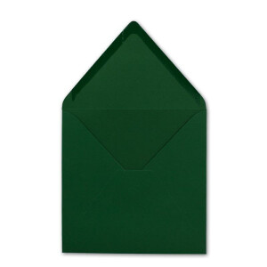 25 Quadratische Briefumschläge Dunkelgrün  15,5 x 15,5 cm - 110 g/m² Nassklebung Post-Umschläge ohne Fenster  ideal für Weihnachten Grußkarten Einladungen von Ihrem Glüxx-Agent ( 5 Stück GRATIS)
