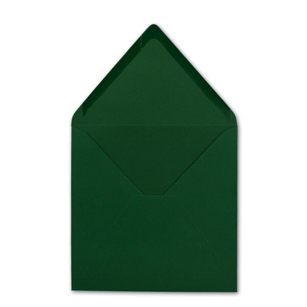 150 Quadratische Briefumschläge Dunkelgrün  15,5 x 15,5 cm - 110 g/m² Nassklebung Post-Umschläge ohne Fenster  ideal für Weihnachten Grußkarten Einladungen von Ihrem Glüxx-Agent