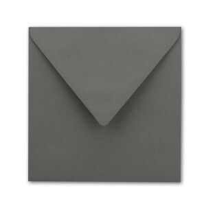 25 Quadratische Briefumschläge Dunkelgrau  15,5 x 15,5 cm - 110 g/m² Nassklebung Post-Umschläge ohne Fenster  ideal für Weihnachten Grußkarten Einladungen von Ihrem Glüxx-Agent ( 5 Stück GRATIS)