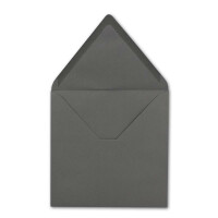 100 Quadratische Briefumschläge Dunkelgrau  15,5 x 15,5 cm - 110 g/m² Nassklebung Post-Umschläge ohne Fenster  ideal für Weihnachten Grußkarten Einladungen von Ihrem Glüxx-Agent