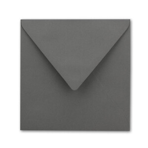 125 Quadratische Briefumschläge Dunkelgrau  15,5 x 15,5 cm - 110 g/m² Nassklebung Post-Umschläge ohne Fenster  ideal für Weihnachten Grußkarten Einladungen von Ihrem Glüxx-Agent