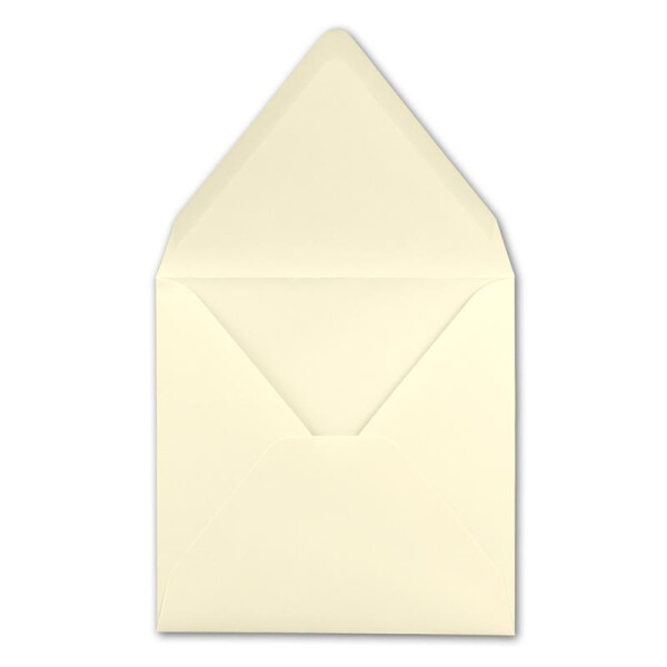 25 Quadratische Briefumschläge Vanille  15,5 x 15,5 cm - 110 g/m² Nassklebung Post-Umschläge ohne Fenster  ideal für Weihnachten Grußkarten Einladungen von Ihrem Glüxx-Agent ( 5 Stück GRATIS)