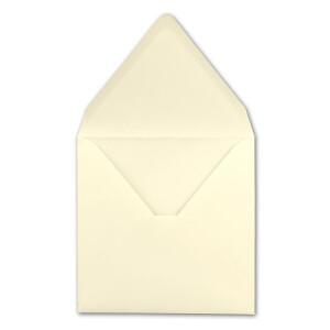25 Quadratische Briefumschläge Vanille  15,5 x 15,5 cm - 110 g/m² Nassklebung Post-Umschläge ohne Fenster  ideal für Weihnachten Grußkarten Einladungen von Ihrem Glüxx-Agent ( 5 Stück GRATIS)