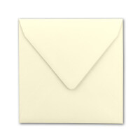 25 Quadratische Briefumschläge Vanille  15,5 x 15,5 cm - 110 g/m² Nassklebung Post-Umschläge ohne Fenster  ideal für Weihnachten Grußkarten Einladungen von Ihrem Glüxx-Agent ( 5 Stück GRATIS)