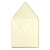125 Quadratische Briefumschläge Vanille  15,5 x 15,5 cm - 110 g/m² Nassklebung Post-Umschläge ohne Fenster  ideal für Weihnachten Grußkarten Einladungen von Ihrem Glüxx-Agent