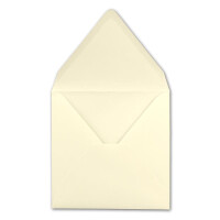 150 Quadratische Briefumschläge Vanille  15,5 x 15,5 cm - 110 g/m² Nassklebung Post-Umschläge ohne Fenster  ideal für Weihnachten Grußkarten Einladungen von Ihrem Glüxx-Agent