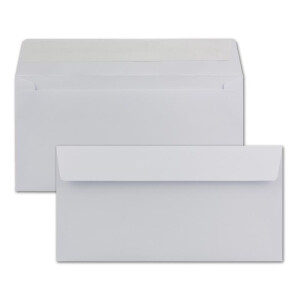 75 DIN Lang Briefumschläge Weiß 22,0 x 11,0 cm 100 g/m² Haftklebung Post-Umschläge ohne Fenster ideal für Weihnachten Grußkarten Einladungen von Ihrem Glüxx-Agent