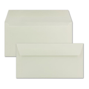 150 DIN Lang Briefumschläge Creme 22,0 x 11,0 cm 90 g/m² Haftklebung Post-Umschläge ohne Fenster ideal für Weihnachten Grußkarten Einladungen von Ihrem Glüxx-Agent