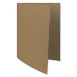 50 Kraftpapier-Karten-Umschlag Set DIN A6 Falt-Karten Natur-Braun 10,5x14,7 cm 220 g/m² Brief-Umschlägen DIN C6 11,5x16,0 cm 90 g/m² Natur-braun