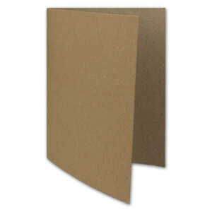 100 Kraftpapier-Karten-Umschlag Set DIN A6 Falt-Karten Natur-Braun 10,5x14,7 cm 220 g/m² Brief-Umschlägen DIN C6 11,5x16,0 cm 90 g/m² Natur-braun