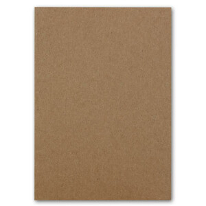 50 Kraftpapier DIN A4 Natur Braun - Pappe zum basteln 21,0 x 29,7 cm - Naturpapier mit 250 g/m² - Kartonpapier 100% ökologisch von Glüxx Agent