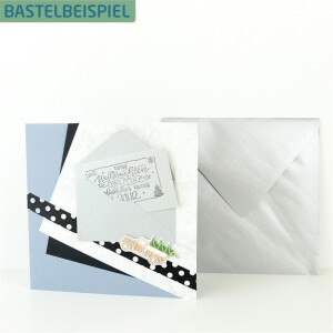 PAPERADO 300 Briefumschläge DIN B6 Jeans gerippt - 100 g/m² Kuvert Ohne Fenster 17,8 x 12,5 cm - Umschläge mit Nassklebung spitze Klappe