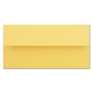 100 DIN Lang Brief-Umschläge Honig-Gelb - 11 x 22 cm - 120 g/m² Haftklebung Standard Brief-Kuverts für Taufe & Einladungen von Ihrem Glüxx-Agent