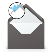 PAPERADO 200 Briefumschläge DIN B6 Schiefer gerippt - 100 g/m² Kuvert Ohne Fenster 17,8 x 12,5 cm - Umschläge mit Nassklebung spitze Klappe
