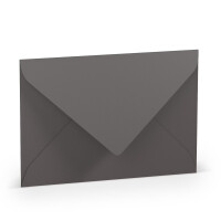 PAPERADO 200 Briefumschläge DIN B6 Schiefer gerippt - 100 g/m² Kuvert Ohne Fenster 17,8 x 12,5 cm - Umschläge mit Nassklebung spitze Klappe