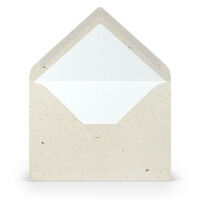 PAPERADO 50 Briefumschläge DIN B6 Terra Vanilla - 100 g/m² Kuvert Ohne Fenster 17,8 x 12,5 cm - Umschläge mit Nassklebung spitze Klappe
