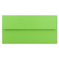 50 DIN Lang Brief-Umschläge Hell-Grün - 11 x 22 cm - 120 g/m² Haftklebung Standard Brief-Kuverts für Taufe & Einladungen von Ihrem Glüxx-Agent