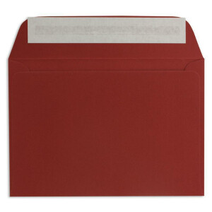 75 DIN C6 Brief-Umschläge Dunkel-Rot - 11,4 x 16,2 cm - 90 Gramm Haftklebung Standard Brief-Kuverts für Hochzeit & Einladungen von Ihrem Glüxx-Agent