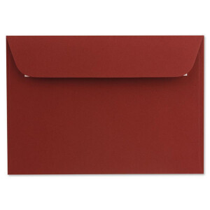 75 DIN C6 Brief-Umschläge Dunkel-Rot - 11,4 x 16,2 cm - 90 Gramm Haftklebung Standard Brief-Kuverts für Hochzeit & Einladungen von Ihrem Glüxx-Agent