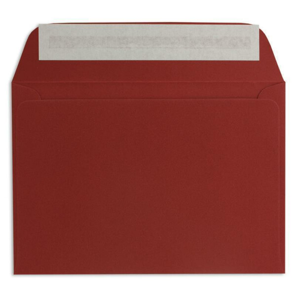 150 DIN C6 Brief-Umschläge Dunkel-Rot - 11,4 x 16,2 cm - 90 Gramm Haftklebung Standard Brief-Kuverts für Hochzeit & Einladungen von Ihrem Glüxx-Agent