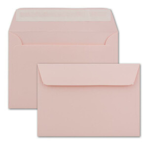 25 DIN C6 Brief-Umschläge Rosa - 11,4 x 16,2 cm - 120 Gramm Haftklebung Standard Brief-Kuverts für Taufe & Einladungen von Ihrem Glüxx-Agent