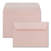 50 DIN C6 Brief-Umschläge Rosa - 11,4 x 16,2 cm - 120 Gramm Haftklebung Standard Brief-Kuverts für Taufe & Einladungen von Ihrem Glüxx-Agent