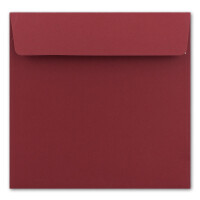 75 Quadratische Brief-Umschläge Dunkel-Rot - 15,5 x 15,5 cm - 120 g/m² Haftklebung stabile Kuverts ohne Fenster  -  von Ihrem Glüxx-Agent