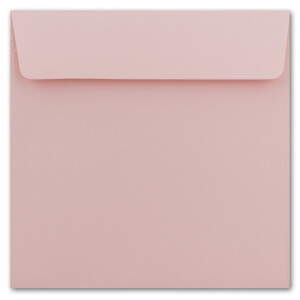 25 Quadratische Brief-Umschläge Rosa - 15,5 x 15,5 cm - 120 g/m² Haftklebung stabile Kuverts ohne Fenster  -  von Ihrem Glüxx-Agent