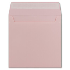 40 Quadratische Brief-Umschläge Rosa - 15,5 x 15,5 cm - 120 g/m² Haftklebung stabile Kuverts ohne Fenster  -  von Ihrem Glüxx-Agent