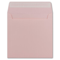 100 Quadratische Brief-Umschläge Rosa - 15,5 x 15,5 cm - 120 g/m² Haftklebung stabile Kuverts ohne Fenster  -  von Ihrem Glüxx-Agent