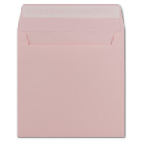 150 Quadratische Brief-Umschläge Rosa - 15,5 x 15,5 cm - 120 g/m² Haftklebung stabile Kuverts ohne Fenster  -  von Ihrem Glüxx-Agent
