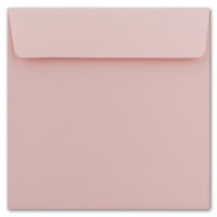150 Quadratische Brief-Umschläge Rosa - 15,5 x 15,5 cm - 120 g/m² Haftklebung stabile Kuverts ohne Fenster  -  von Ihrem Glüxx-Agent