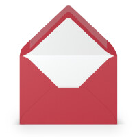 PAPERADO 50 Briefumschläge Rot gerippt - 100 g/m² Kuvert Ohne Fenster 11,4 x 16,2 cm - Umschläge mit Nassklebung spitze Klappe