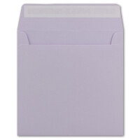 125 Quadratische Brief-Umschläge Flieder - 15,5 x 15,5 cm - 120 g/m² Haftklebung stabile Kuverts ohne Fenster  -  von Ihrem Glüxx-Agent