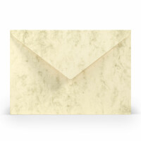 PAPERADO 10 Briefumschläge DIN C5 Chamois Marmora - 100 g/m² Kuvert Ohne Fenster 15,7 x 22,5 cm - Umschläge mit Nassklebung spitzer Klappe