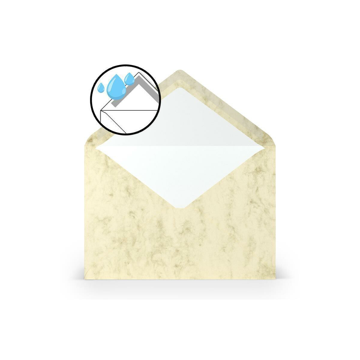 Paperado Briefumschlag DIN lang lose Ware,5er Set,Schnäppchen chamois-marmora 