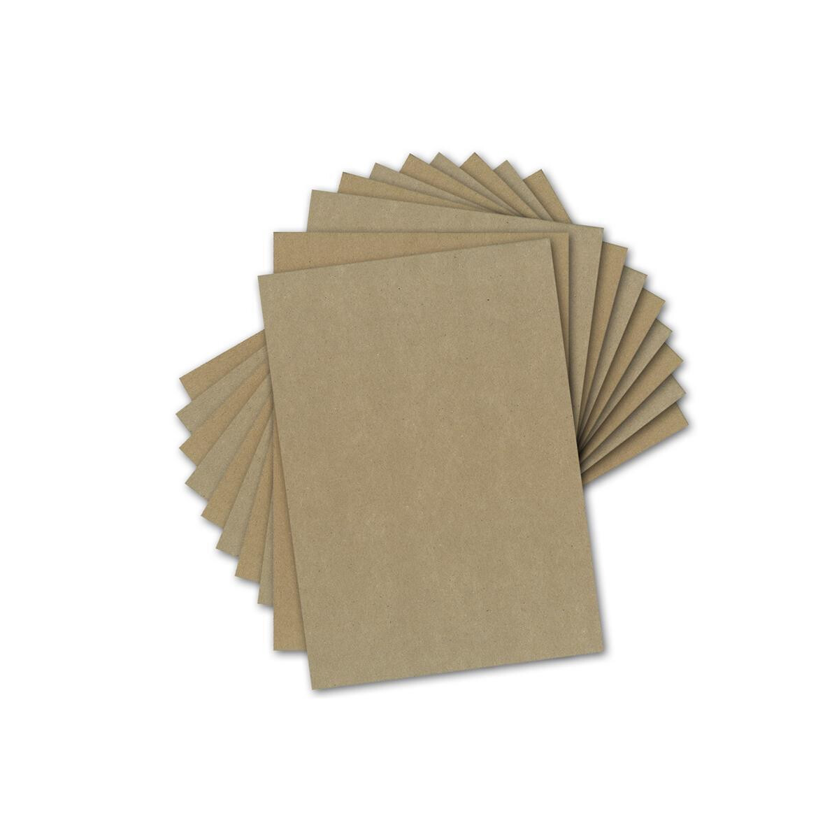 50 Kraftpapier-Karten DIN A5 Natur-Braun Umweltpapier 14,8 x 21,0 cm