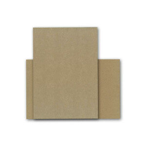 50 Kraftpapier-Karten DIN A5 Natur-Braun Umweltpapier 14,8 x 21,0 cm - 280 g/m² Recycling-Papier 100% ökologische Kraft-Papier-Bogen von Ihrem Glüxx-Agent