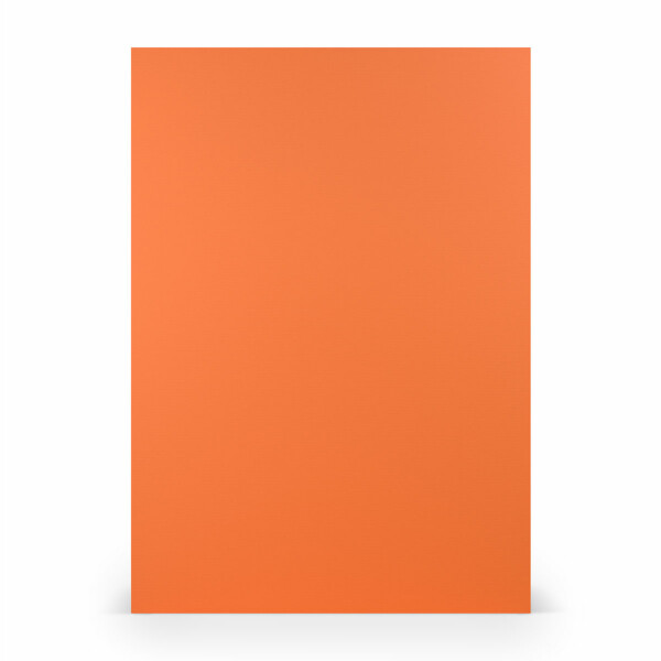 PAPERADO 100x Bastelkarton DIN A4 - Orange gerippt 220 g/m² Tonkarton - Dickes Bastelpapier in 29,7 x 21 cm Malen, Basteln perfekte Bastelpappe