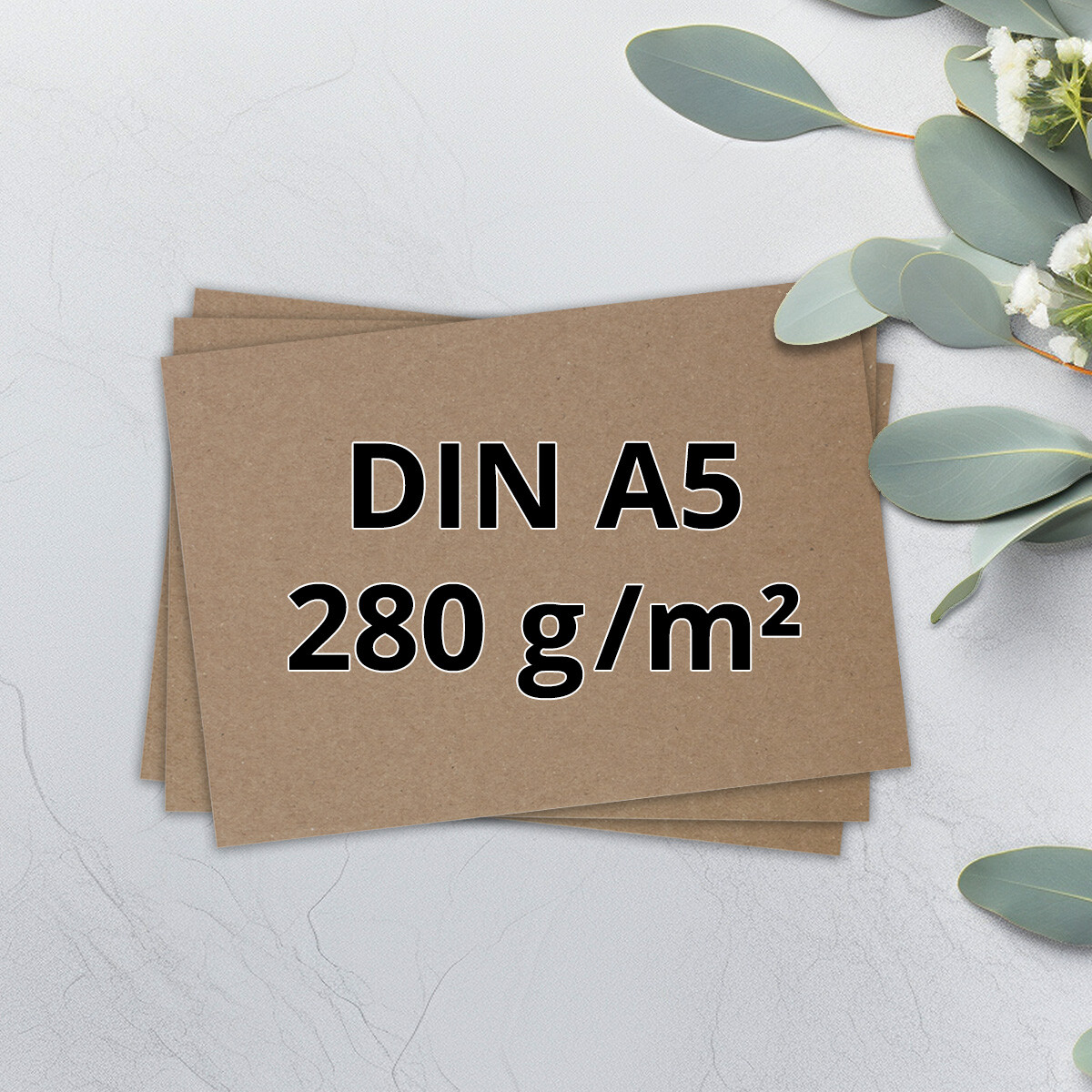 Kraftpapier-Bastelkarten - DIN A5 - 14,8 x 21,0 cm - 280...