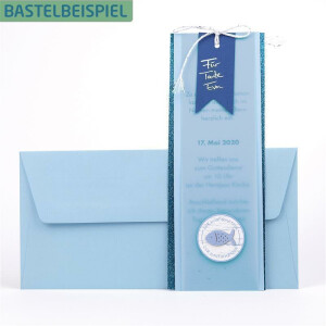 PAPERADO 25x Bastelkarton DIN A4 - Stahlblau gerippt Blau 220 g/m² Tonkarton - Dickes Bastelpapier in 29,7 x 21 cm Malen, Basteln perfekte Bastelpappe