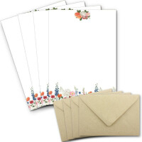 Briefbogen-Set Blumenwiese Graspapier C6