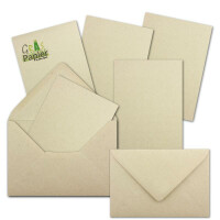 Sets aus Graspapier, DIN A4 Briefpapier und DIN A6...